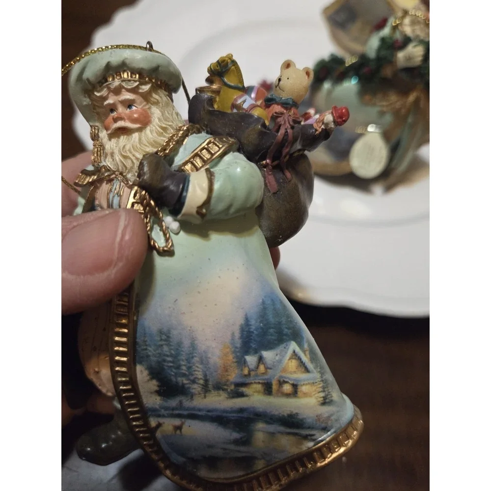 Ashton-Drake Galleries Old World Santa ornaments Thomas Kinkaid, Vintage Christ